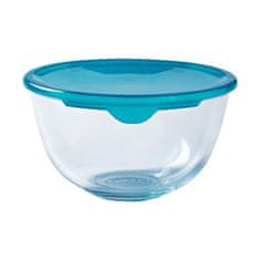 Miramarket Okrogla Posoda za Malico s Pokrovom Pyrex Cook & Store Modra 15 x 15 x 8 cm 500 ml Silikon Steklo (6 kosov)