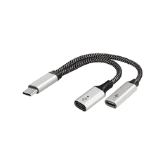 MaxTrack Delilnik USB-C (m) na 2x USB-C (ž) MA 11L