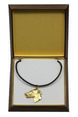 Artdog Greyhound, English Greyhound - Dog necklace in gift box, gold-plated pendant for dog fan, striking jewellery by Art-Dog