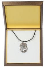 Artdog Shar Pei - Dog necklace in gift box, silver-plated locket for dog fan, striking pendant by Art-Dog brand