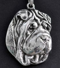 Artdog Shar Pei - Dog necklace in gift box, silver-plated locket for dog fan, striking pendant by Art-Dog brand