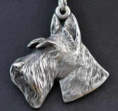 Artdog Scottish terrier, Aberdeen Terrier, Scottie, Aberdeenie I - Dog necklace in gift box, silver-plated locket for dog fan, striking pendant by Art-Dog brand