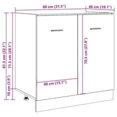 Vidaxl Omarica za umivalnik artisan hrast 80x46x81,5 cm inž. les