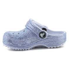 Crocs Cokle svetlo modra 22 EU Classic Glitter Clog