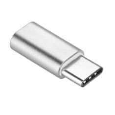 Miramarket Polnilni adapter iz mikro USB v USB - C (srebrn)