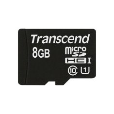 Miramarket Transcend Memory MicroSDHC - 8 GB UHS-1 U1 45MB/s pomnilniška kartica z adapterjem