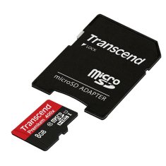 Miramarket Transcend Memory MicroSDHC - 8 GB UHS-1 U1 45MB/s pomnilniška kartica z adapterjem