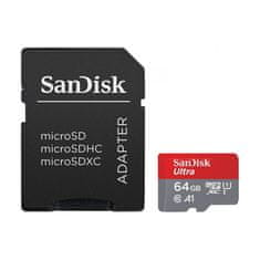 Miramarket SanDisk Ultra microSDXC - Spominska kartica 64 GB A1 Class 10 UHS-I 140 MB/s z adapterjem