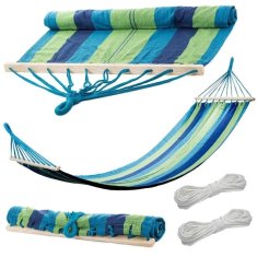 Miramarket BARVA HAMMOCK 150 kg 200 cm x 80 cm (modro-zelena)