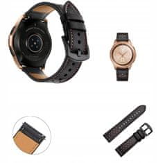 Miramarket WYP Usnjen trak za XIAOMI AMAZFIT BIP/GTS/GTS2/GTR 42mm (črn)