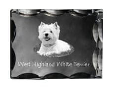 Artdog West Highland White Terrier, Westie, Westy - crystal with a picture of a dog, glass statuette with a picture, unique frame with a picture from Art-Dog brand