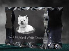 Artdog West Highland White Terrier, Westie, Westy - crystal with a picture of a dog, glass statuette with a picture, unique frame with a picture from Art-Dog brand