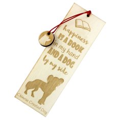 Artdog Chinese Crested Dog, Puff - dog bookmark, personalized bookmark, dog gadget for Art-Dog brand readers