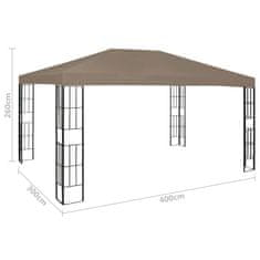 Vidaxl Paviljon 4x3 m taupe