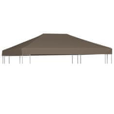 Vidaxl Streha za paviljon 310 g/m² 3x4 m taupe