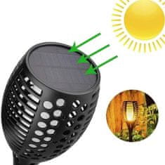 Homey Solarna LED svetilka | 12 ur delovanja | Nastavljiva višina | Vodoodporna | Črna