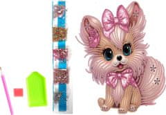 Norimpex Diamantna slika na platnu Pink dog 23x30cm