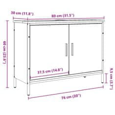 Vidaxl Omarica za umivalnik starinski les 80x30x60 cm inženirski les