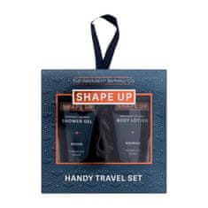 Xpel Shape Up Handy Travel Set Set gel za prhanje Bergamot & Mint 50 ml + losjon za telo Bergamot & Mint 50 ml + gobica za prhanje za moške