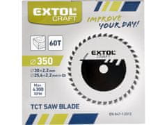 Extol Craft Žagin list z rezili SK, O 350x3,2x30mm, 60T