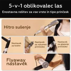 Dreame Air Style sušilnik in oblikovalec las s 5 nastavki