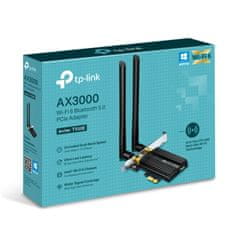 TP-Link Brezžični mrežni adapter PCIe WiFi6 802.11ax AX3000 2402Mbit/s Dualband 2x antena BT 5.0 (Archer TX50E)