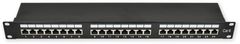 LAN-TEC PP-160 24P / C6 / S - 19 &quot;patch panel 1U, 24 vrat C6 zaščiten