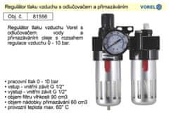 TOYA Regulator zračnega tlaka z separatorjem in mazanjem Vorel 81556