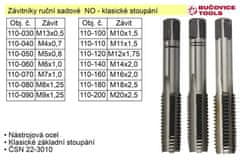 Bučovice Tools a.s. Ročne pipe za sadovnjake M20x2,5 BREZ klasičnega navoja