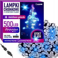 Jumi Božična razsvetljava drevesa 500 LED hladno bela FLASH