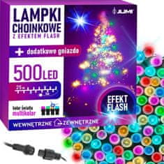 Jumi Svetlobne verige za božično drevo 500 LED večbarvne FLASH