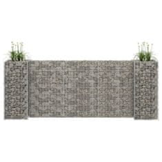 Vidaxl Korito za rastline gabion H-oblike jeklo 260x40x100 cm