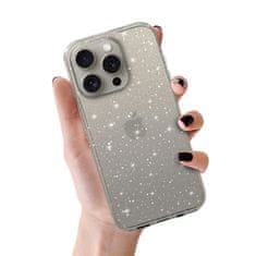 MG Crystal Glitter ovitek za iPhone 16, srebro