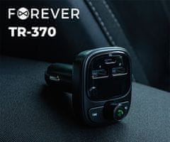 Forever TR-370 FM oddajnik / transmitter, Bluetooth, klicanje, USB-A, USB-C