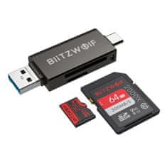 Blitzwolf Blitzwolf BW-CR1 - čitalnik kartic SD USB-C / USB-A