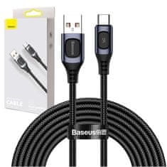 BASEUS USB-C Baseus Flash QC 3.0 Huawei SCP Samsung AFC 5A hitri polnilni kabel 2 m sive barve