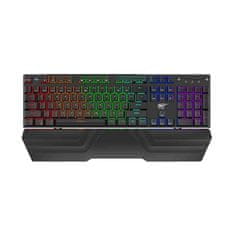 Havit Havit KB856L RGB mehanska gaming tipkovnica z naslonom za dlani