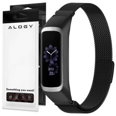 Miramarket Milanska zapestnica Alogy iz nerjavečega jekla za Samsung Galaxy Fit 2 SM-R220 Black