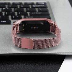 Miramarket Milanska zapestnica Alogy iz nerjavečega jekla za Samsung Galaxy Fit 2 SM-R220 Pink