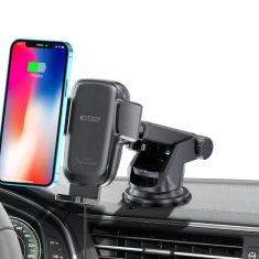 Miramarket X05 avtomobilski nosilec s QI polnjenjem za vetrobransko steklo Dashboard Car Mount Brezžični polnilnik 15W za avto Black