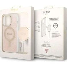 Guess Guess GUBPP14XH4EACSP Ohišje+polnilec iPhone 14 Pro Max 6,7" roza/rožnato trdo ohišje 4G Natisni komplet MagSafe