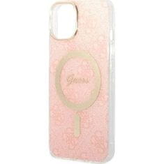 Guess Guess GUBPP14MH4EACSP Ohišje+polnilec za iPhone 14 Plus 6,7" roza/rožnato trdo ohišje 4G Print MagSafe