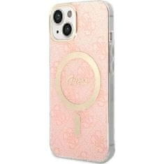 Guess Guess GUBPP14MH4EACSP Ohišje+polnilec za iPhone 14 Plus 6,7" roza/rožnato trdo ohišje 4G Print MagSafe