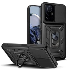 Miramarket Alogy Camshield Stand Ring ohišje s pokrovom za kamero za Xiaomi 12T / 12T Pro oklepno črno