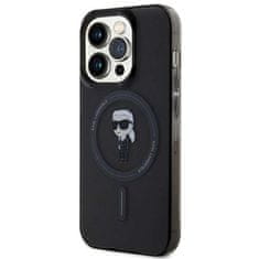 Karl Lagerfeld Karl Lagerfeld KLHMP15LHFCKNOK etui za iPhone 15 Pro 6,1" black/black trdi kovček IML Ikonik MagSafe