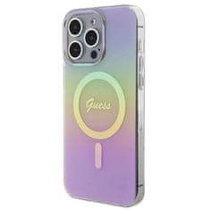 Guess Guess GUHMP15LHITSP ohišje za iPhone 15 Pro 6,1" roza/rožnato trdi ovitek IML Iridescent MagSafe