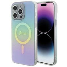 Guess Guess GUHMP15LHITSQ etui za iPhone 15 Pro 6,1" turkizna/turkizna trdi ovitek IML Iridescent MagSafe