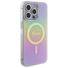 Guess Guess GUHMP15LHITSP ohišje za iPhone 15 Pro 6,1" roza/rožnato trdi ovitek IML Iridescent MagSafe