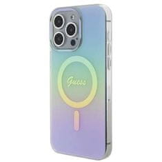 Guess Guess GUHMP15LHITSQ etui za iPhone 15 Pro 6,1" turkizna/turkizna trdi ovitek IML Iridescent MagSafe