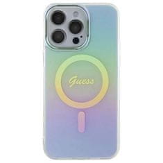 Guess Guess GUHMP15LHITSQ etui za iPhone 15 Pro 6,1" turkizna/turkizna trdi ovitek IML Iridescent MagSafe